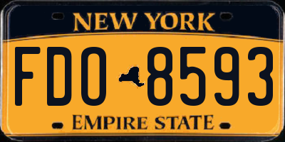 NY license plate FDO8593