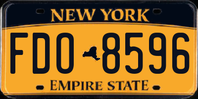 NY license plate FDO8596