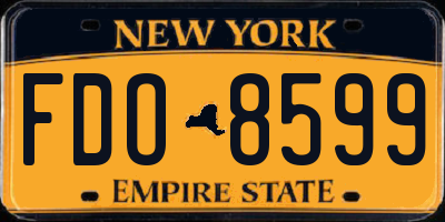 NY license plate FDO8599