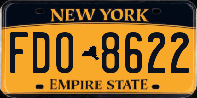 NY license plate FDO8622