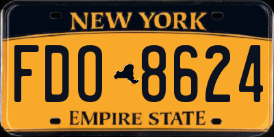 NY license plate FDO8624