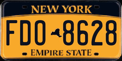 NY license plate FDO8628