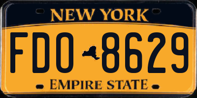 NY license plate FDO8629