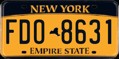 NY license plate FDO8631