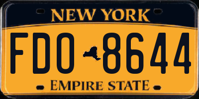 NY license plate FDO8644