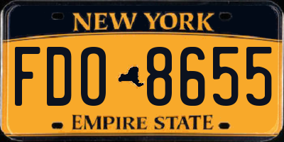 NY license plate FDO8655