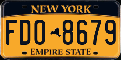 NY license plate FDO8679