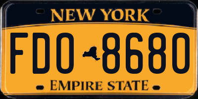 NY license plate FDO8680