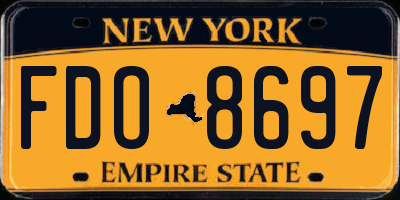 NY license plate FDO8697