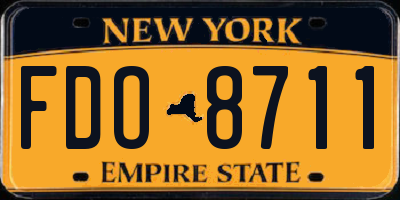 NY license plate FDO8711