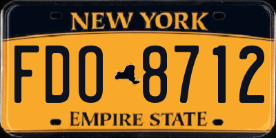 NY license plate FDO8712