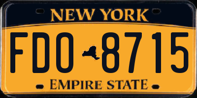NY license plate FDO8715