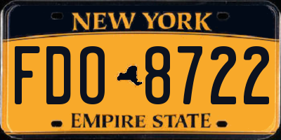 NY license plate FDO8722