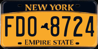NY license plate FDO8724