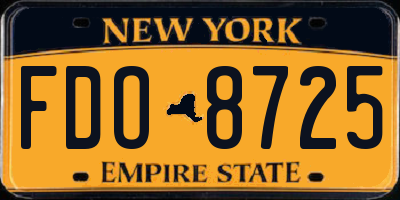 NY license plate FDO8725