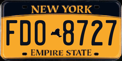 NY license plate FDO8727