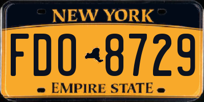 NY license plate FDO8729