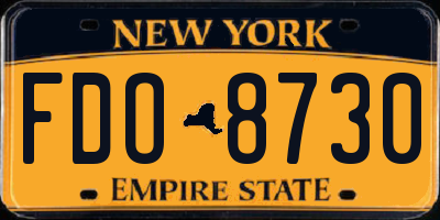 NY license plate FDO8730
