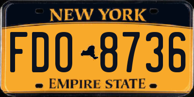 NY license plate FDO8736