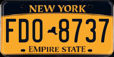 NY license plate FDO8737