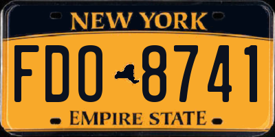 NY license plate FDO8741