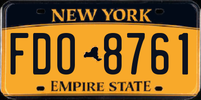 NY license plate FDO8761