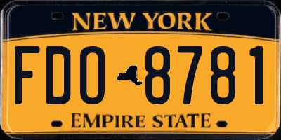 NY license plate FDO8781