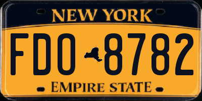 NY license plate FDO8782