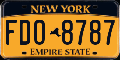 NY license plate FDO8787