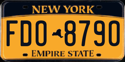 NY license plate FDO8790