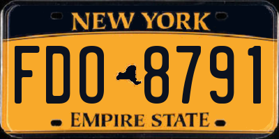 NY license plate FDO8791