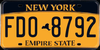 NY license plate FDO8792