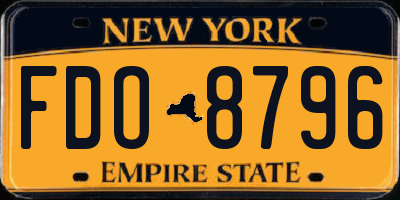 NY license plate FDO8796