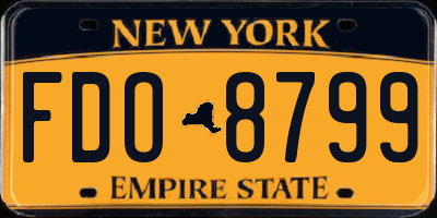 NY license plate FDO8799