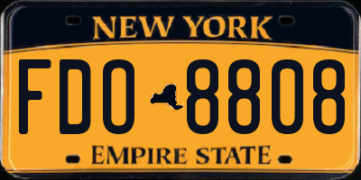 NY license plate FDO8808