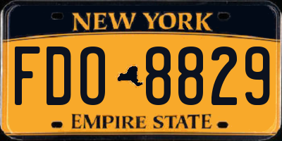 NY license plate FDO8829