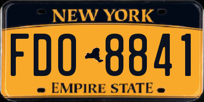 NY license plate FDO8841