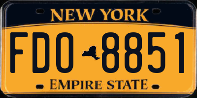 NY license plate FDO8851