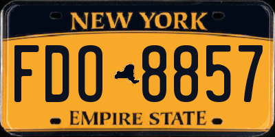 NY license plate FDO8857