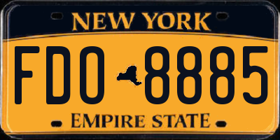 NY license plate FDO8885