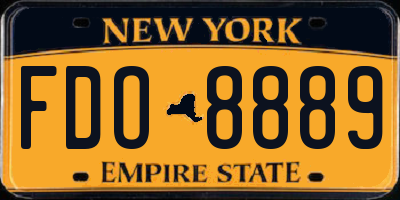 NY license plate FDO8889