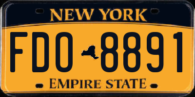 NY license plate FDO8891