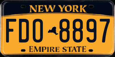 NY license plate FDO8897