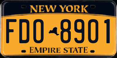 NY license plate FDO8901