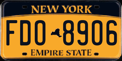 NY license plate FDO8906