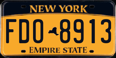 NY license plate FDO8913