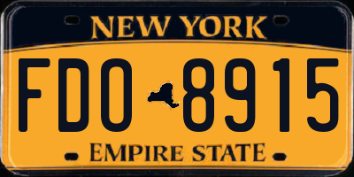 NY license plate FDO8915