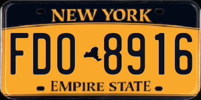 NY license plate FDO8916