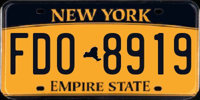 NY license plate FDO8919