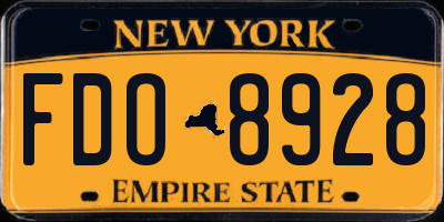 NY license plate FDO8928